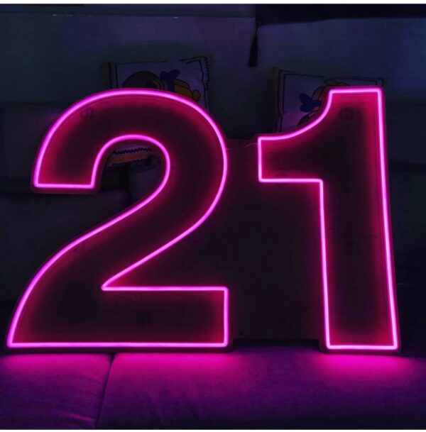 21 neon sign