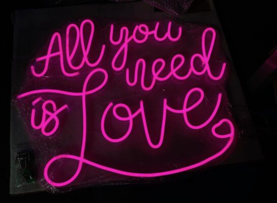 All you need is love pink NEON