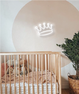 Crown LED Neon in a kids room