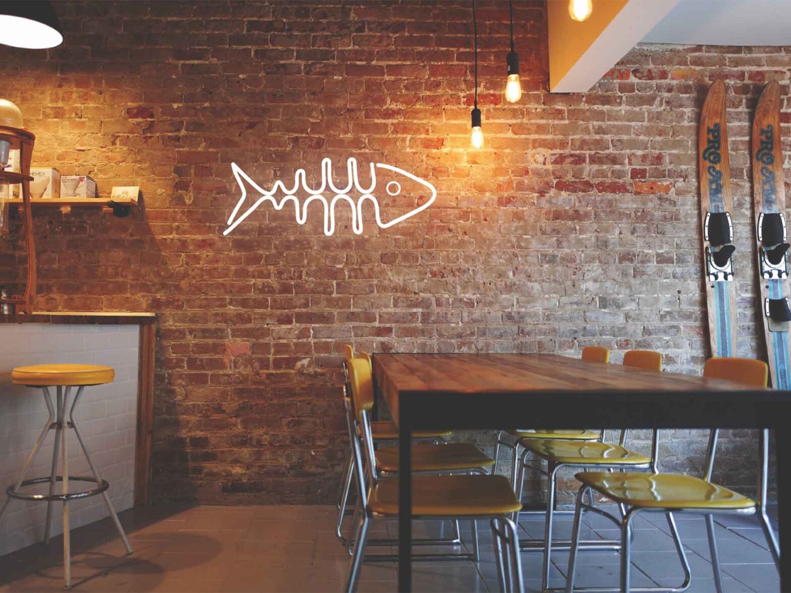 Fish Bones "Fish Bones" Neon Sign